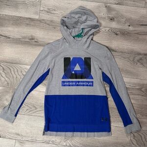 Under Armour Gray Hoodie with Blue Accent